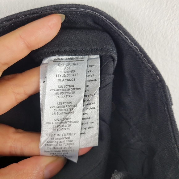 New Good American Good Classic Leather Coated High Waist Slim Ankle Jeans - Picture 13 of 14